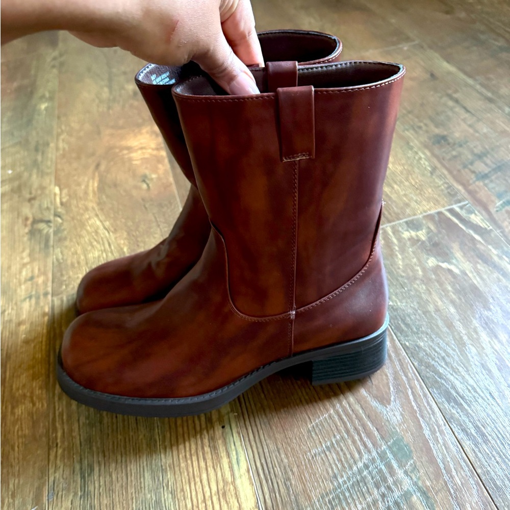 Women's Brown Leather Ankle Boots